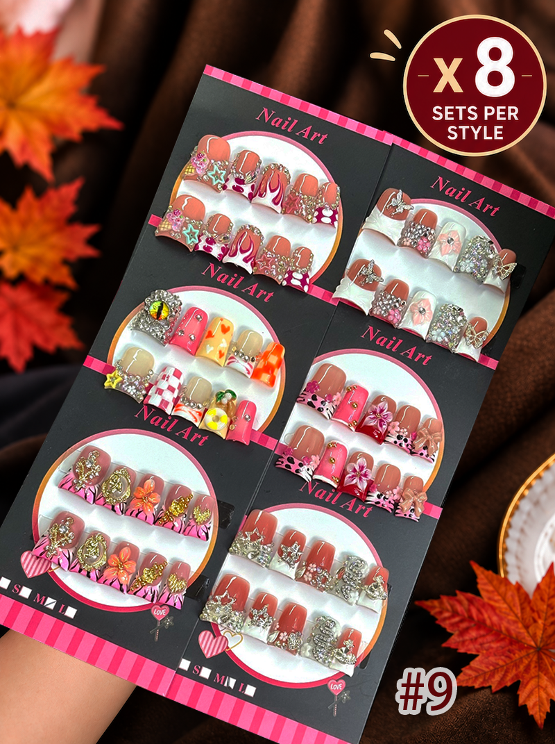 2026 Luxury Diamond Press-On Nails – Long & Duck Bundle - CccNails