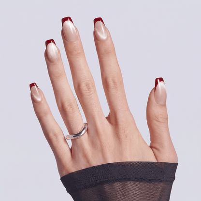 Burgundy French - CccNails