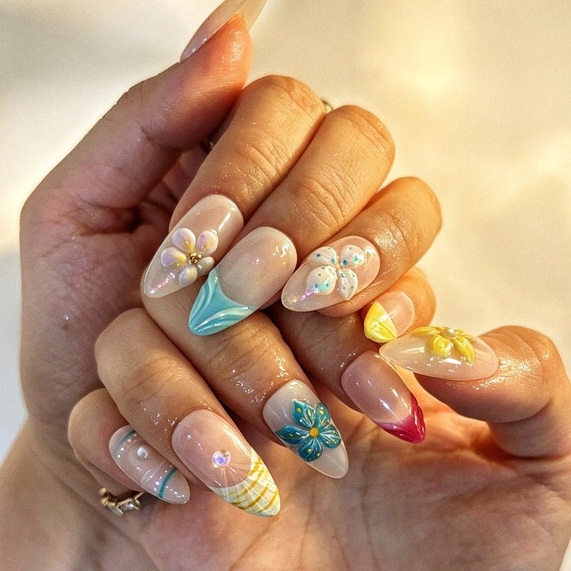 CCCNAILS Handmade Floral Press On Nails - CccNails
