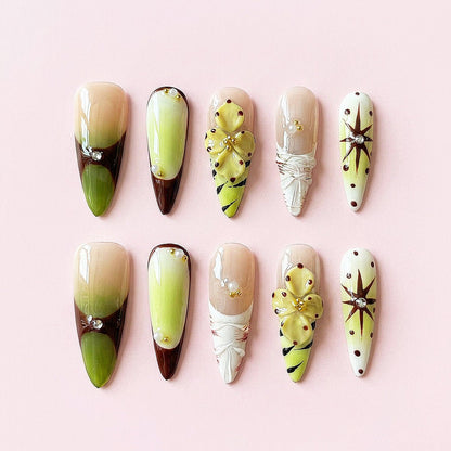 CCCNAILS Handmade Floral Press On Nails - CccNails