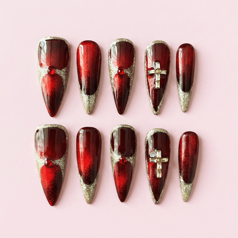 CCCNAILS Handmade Floral Press On Nails - CccNails
