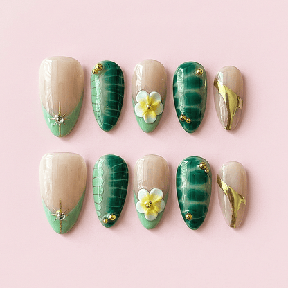 CCCNAILS Handmade Floral Press On Nails - CccNails