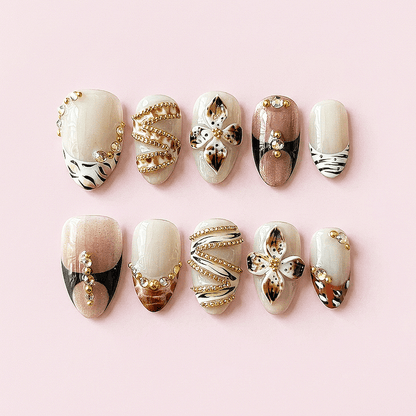 CCCNAILS Handmade Floral Press On Nails - CccNails